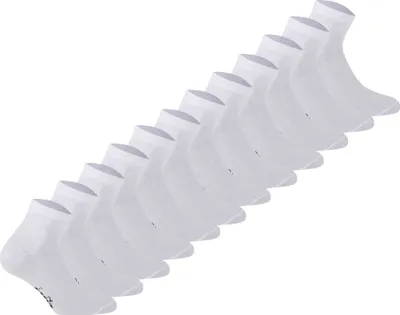 Produktbild von Diadora Uni Socken, 12er Pack - Sportsocken, Baumwolle, Mehrfachpackung, Logo, einfarbig Weiß 35-38