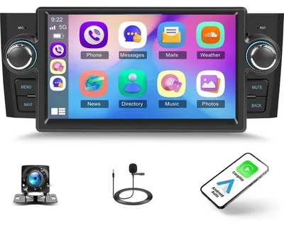 Imagen del producto de Radio para Android 13 – Sistema multimedia – Navegador – Radio con pantalla táctil – CarPlay – Android Auto