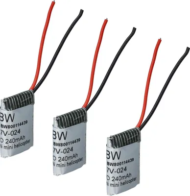 Produktbild von vhbw 3x Akku kompatibel mit Syma S107G, S108G Drohne Multicopter Quadrocopter (240 mAh, 3,7 V, Li-Ion)