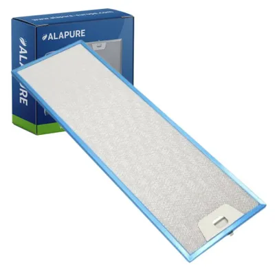 Image de Filtre métallique Alapure, compatible avec les modèles Ikea 133.0176.352, dimensions 166x516 mm