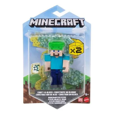 Produktbild von MATTEL GTP21 Minecraft Craft-A-Block Figur Steve
