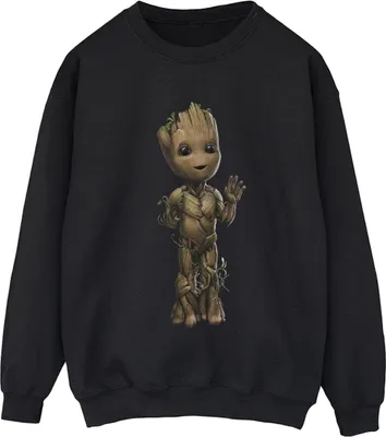 Produktbild von Marvel - "I Am Groot" Sweatshirt für Damen BI26324 (L) (Schwarz)