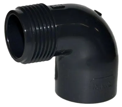 Produktbild von PVC Winkel 90° d 50 mm x 1 1/2" Außengewinde