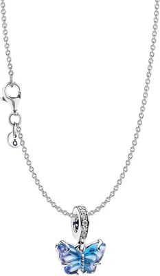 Pandora 15815 Damen-Kette Blauer Muranoglas Schmetterling Set 1