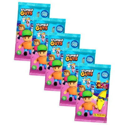 Produktbild von Panini Stumble Guys Karten Serie 1 - Sammelkarten Trading Cards - 5 Booster