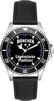 Produktbild von KIESENBERG Herrenuhr Armbanduhr München Geschenk Fan Artikel Zubehör Fanartikel Analog Quartz Uhr L-2313