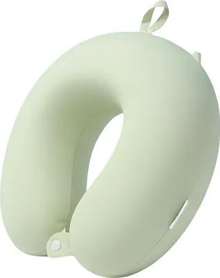 Image de Avizar, oreiller de voyage en forme de U avec tissu rafraîchissant et soutien pour la nuque, vert