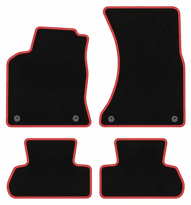 Immagine prodotto di Tappetini in velluto Nero/Rosso per Audi Q5 I 2008-2017 Set 4 pezzi