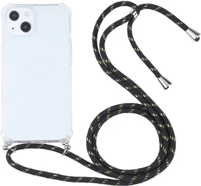 Produktbild von König Design Hülle kompatibel mit Apple iPhone 13 mini Kunststoff Handykette Cover - Case Handyhülle Schwarz