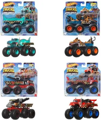 Produktbild von Hot Wheels Monster Trucks Big Rigs, Die-Cast-Spielzeugtruck im Maßstab 1:64 mit 6 Rädern (Stile können abweichen), Monstertruck, 3 Jahr(e), Kunststoff, Metall, Gemischte Farben