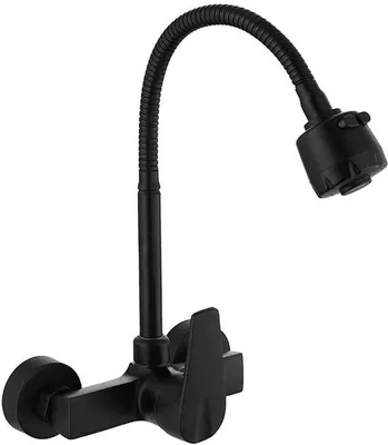 Immagine prodotto di Miscelatore monocomando nero orientabile a 360°