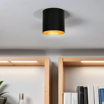 Immagine prodotto di Lampada da soffitto GU10 Ø 12,7 cm Metallo nero Moderna Plafoniera