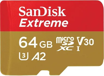 Zdjęcie produktu dla SanDisk Extreme, 64 GB, MicroSDXC, Klasa 3, UHS-I, 160 MB/s, 60 MB/s