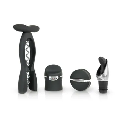 Image de RABBIT Kit de Accessoires de Vin, Various Materials, Noir