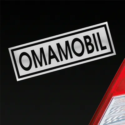 Produktbild von Auto Aufkleber Omamobil Oma Opa Enkel Familie Liebe 15x5 cm Silber Sticker Heckscheibenaufkleber