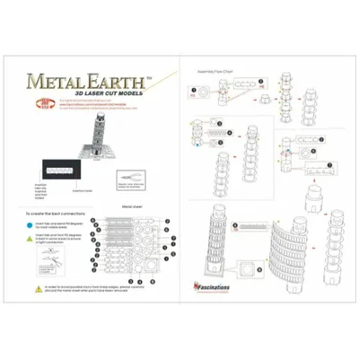 Produktbild von Metal Earth Tower of Pisa, Bausatz, Metall