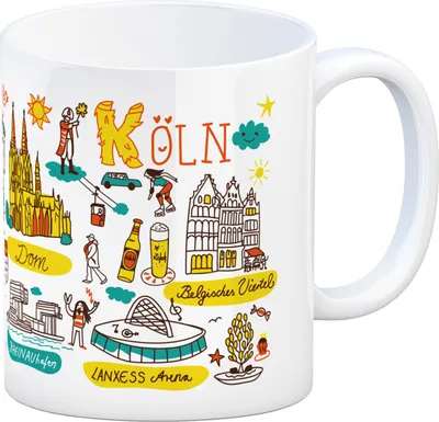 Produktbild von Köln Wimmelbild Kaffeebecher