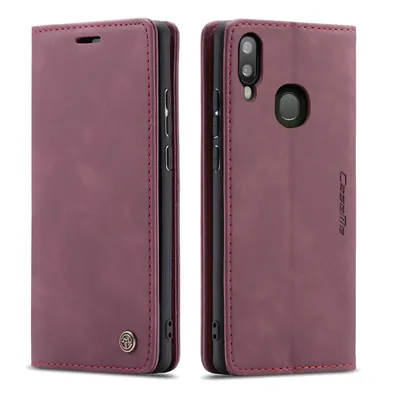 Obrázek produktu pro Galaxy A40 Pouzdro, RetroPolyuretanKožené Pouzdro, Kapsy na Karty, Magnetické Uzavírání, Pouzdro s Funkcí Stojánku pro Samsung Galaxy A40 červené