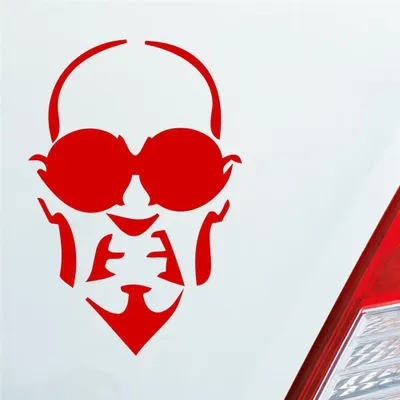 Produktbild von Auto Aufkleber Evil Face Gesicht Devil Bad Tuning Car 12x8 cm Rot Sticker Heckscheibenaufkleber