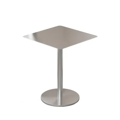 Image de Meubles de restauration en acier inoxydable Bar Café Table de bistrot commerciale Table carrée 80x80x75cm