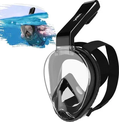 Produktbild von Famanu Schnorchelmaske CO2-sicher - 180 Grad Panorama Tauchmaske mit Schnorchelausrüstung