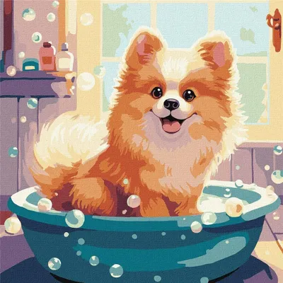 Produktbild von Malen nach Zahlen – Kleiner Flauschiger 40 x 50 cm – Ideyka