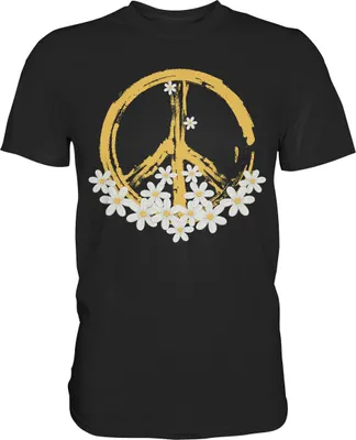 Produktbild von Gänseblümchen Peace Symbol Shirt Garten T-Shirt Gärtner – Black / M