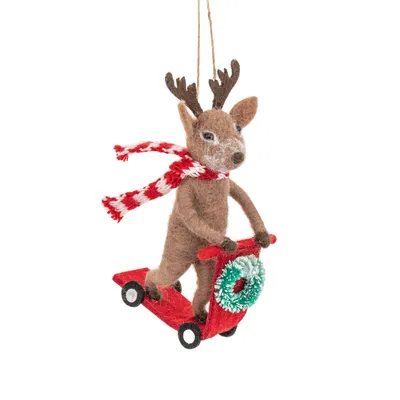 Produktbild von Rentier Roller Filz Weihnachthänger - Sass & Belle