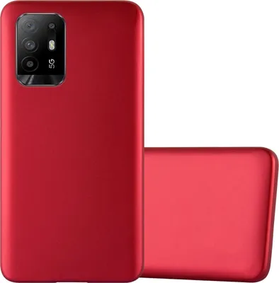 Produktbild von Cadorabo Schutzhülle für Oppo A94 5G Hülle in Rot Handyhülle TPU Silikon Etui Cover Case