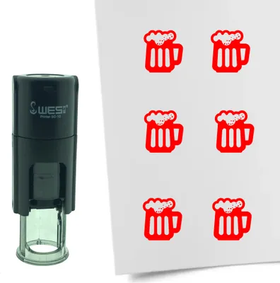 Obrázek produktu pro CombiCraft Stamp Beer 10mm kulatý - červený inkoust