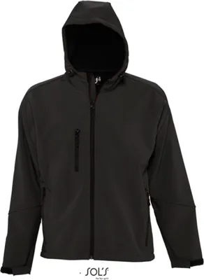Image de SOLs 46602 | Veste Softshell à capuche Replay - Couleur : Noir - Taille : XXL