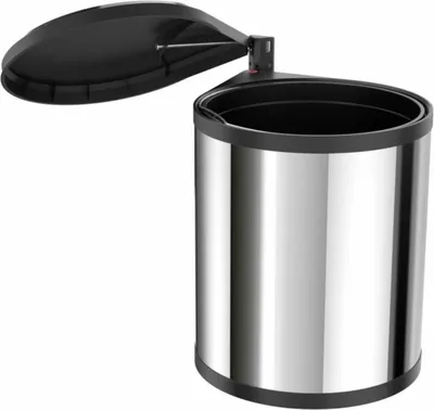 Image de HAILO 3515031 Collecteur de déchets à encastrer Swing AS Mono 15 inox noir