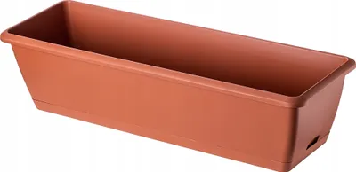 Produktbild von KADAX Blumenkasten ohne halterung "Perama", Blumentopf, Pflanzkübel im Landhausstil, mit Gummikorken, 60 cm, Terracotta