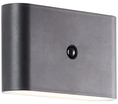 Produktbild von Brilliant G80605/06 Xino Außenwandleuchte mit Bewegungsmelder Kunststoff schwarz LED integriert