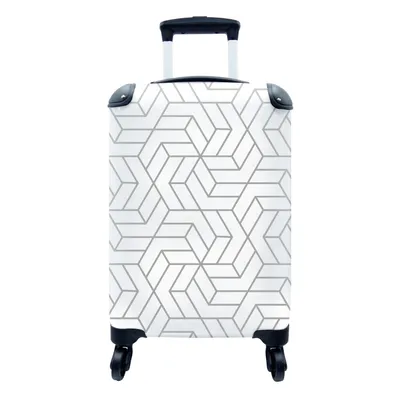 Produktbild von MuchoWow® Koffer Handgepäck Trolley Rollkoffer Kleine Reisekoffer mit 4 Rollen - Gestaltung - Geometrie - Muster - Cabin Size < 55x40x23 cm & 55x40x20 cm - Fotokoffer - Kabinenkoffer - Boardgepäck - Reise-Box - Reisekoffer - Reisegepäck - Koffer mit Bild - Trolley für Kinder