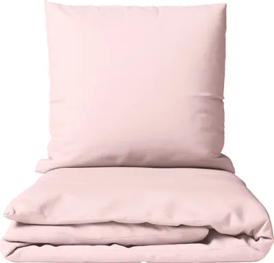 Produktbild von Mikrofaser Bettwäsche Set 135x200 cm Rosa Einfarbig mit Reißverschluss
