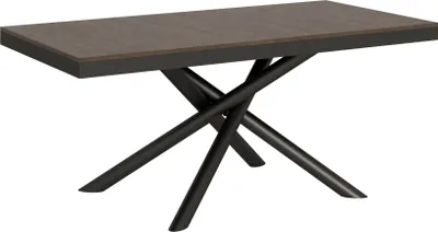 Produktbild von Ausziehbarer Tisch 90x180/440 cm Famas Evolution Walnuss-Anthrazit-Gestell