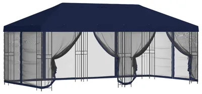 Immagine prodotto di Gazebo con pareti laterali 6 x 3 m Blu Poliestere e Acciaio 190