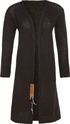 Produktbild von Knit Factory Luna Lange Strickjacke - Dunkelbraun - 46/48