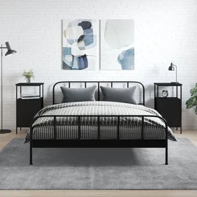 Obrázek produktu pro vidaXL Noční stolky 2 ks Černá 41x31x80 cm Dřevěný materiál