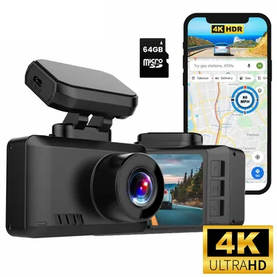 Produktbild von Camigoo®T8 Pro – Dashcam – Ultra 4K – GPS – Loop-Aufnahme - G-Sensor - Mit Parküberwachung - Bewegungserkennung – Magnetischer Anschluss - Nachtsicht