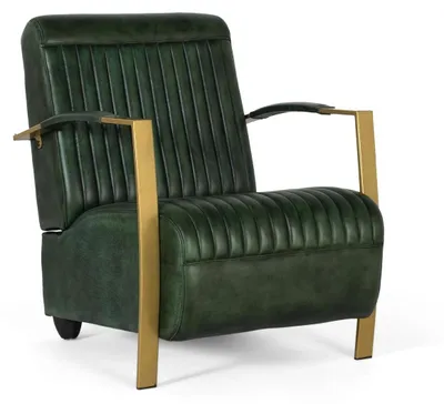 Immagine prodotto di Poltrona Daphne in pelle e metallo, 80 cm x 65 cm x 80 cm, Giner y Colomer