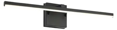 Obrázok produktu pre LED nástenná svietidlo Lowell, čierna, 9 W, neutrálna biela, 720 lm, plast, rozmery: 5,5 x 60 x 10 cm, IP44, Reality