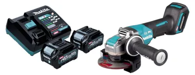 Immagine prodotto di Makita GA 047 GD201 Smerigliatrice angolare a batteria 40 V max. 125 mm X-LOCK Brushless + 2x batteria ricaricabile 2,5 Ah + caricabatterie