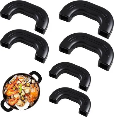 Immagine prodotto di Manici antiscivolo in silicone per padelle, guanti da cucina resistenti al calore, adatti per padelle, wok e contenitori per salse
