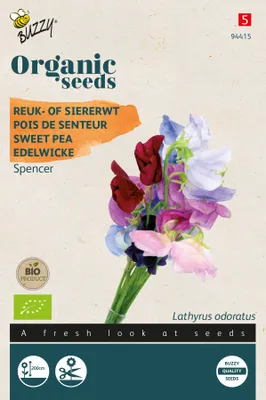Produktbild von Buzzy Organic Sweet Pea Spencer Mix - organické semená - cca 2,5 gr | Buzzy_94415