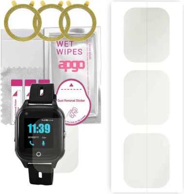 Produktbild von apgo 3 Stück Schutzfolie, Matt, kompatibel mit GoGPS FA28S 4G Smartwatch, Hydrogel Displayschutzfolie mit Positionierhilfe, Displayfolie, robust und kratzfest