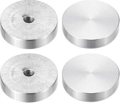Produktbild von Aluminiumschijf mit M6 Schraubdurchmesser, 30 mm Durchmesser, 4 Stück für Glas-Tischadapter.