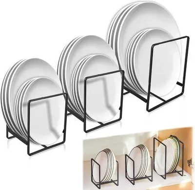 Produktbild von Famanu Bordenständer Set von 3 - Metall Bordenorganizer für Küche und Schrank