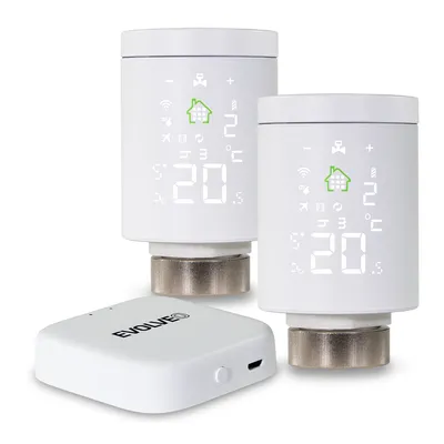 Obrázek produktu pro EVOLVEO Heat M30 Starter Pack, 2× chytrá termostatická hlavice na radiátor & centrální jednotka